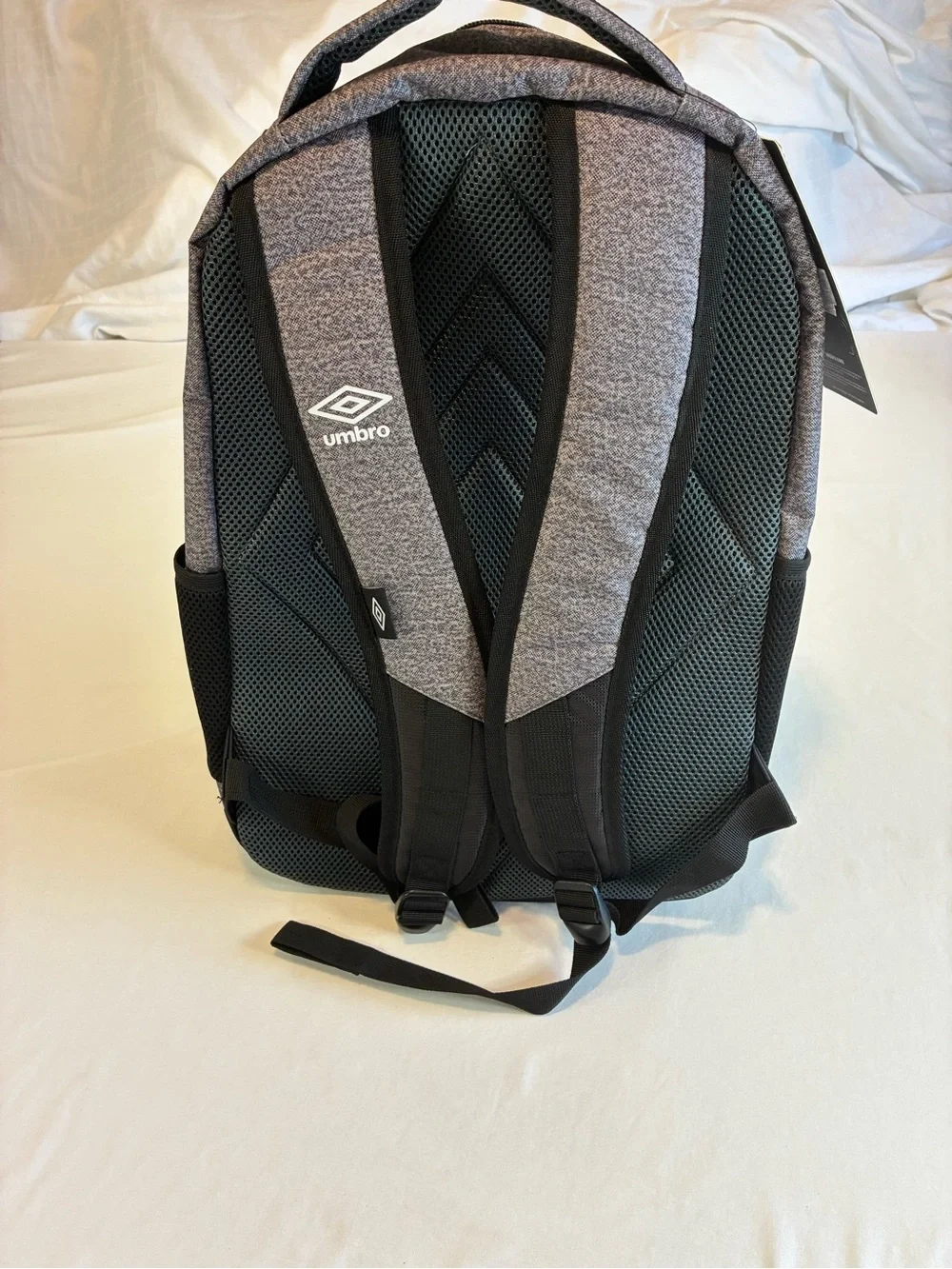 Umbro Heather Grey Padded Backpack with Laptop Compartment
